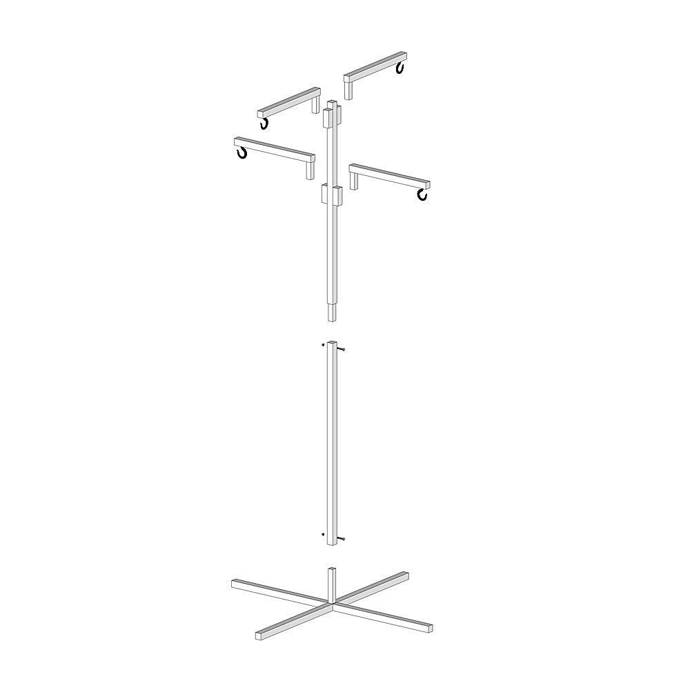 4 arm hanging plant stand Flower Hanging Basket Display Stand 4 Arm Black
